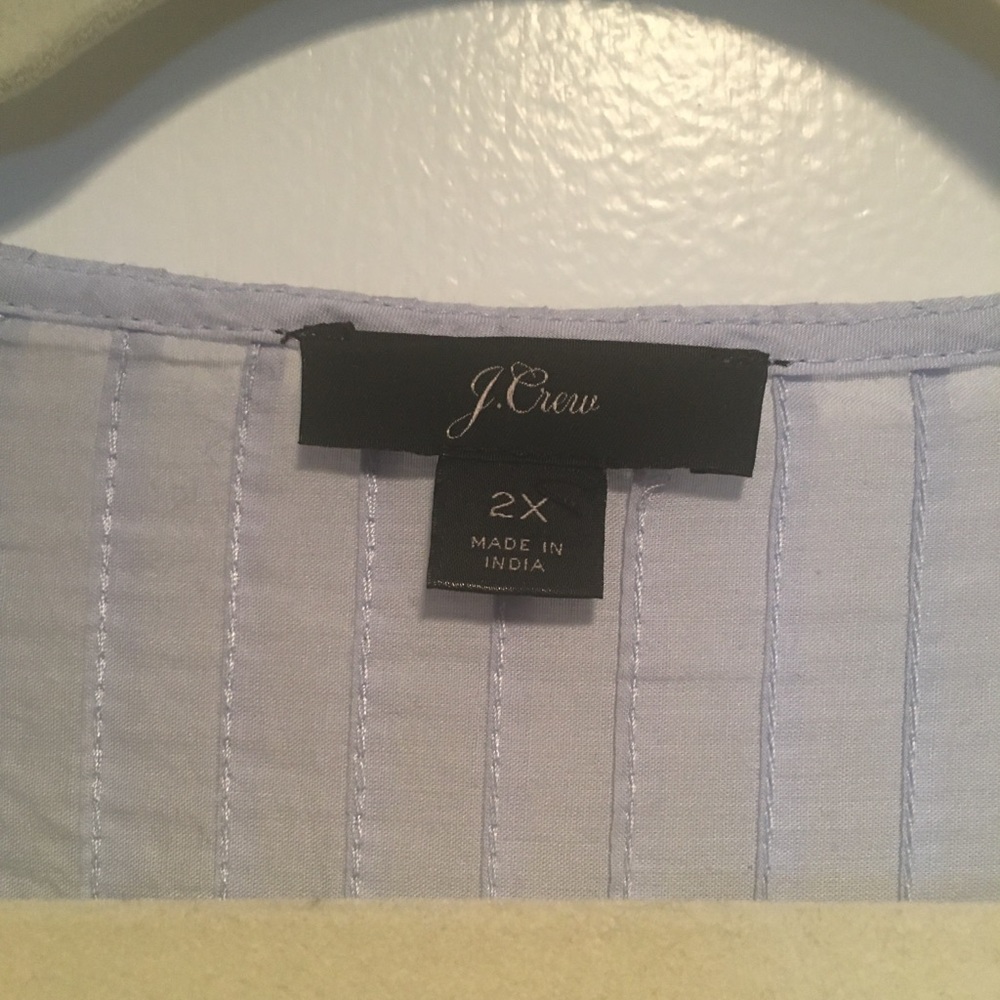 J Crew Ruffle and Lace Top in Faded Peri - Picture 4 of 6